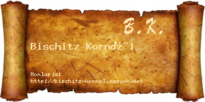 Bischitz Kornél névjegykártya
